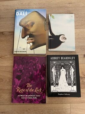 Dali, aubrey beardsley, laura owens art book bundle
